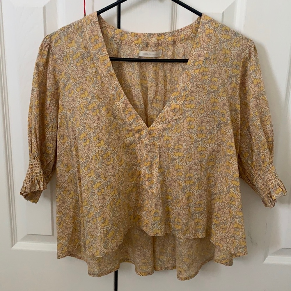 Urban Outfitters Loose Floral Blouse